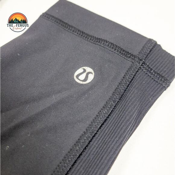 Lululemon Ruffle Reflective Stripe Black leggings Yoga Dance Gym Lounge Size 2 - Picture 7 of 9